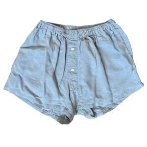 DEIJI STUDIOS Linen Boxer Shorts in Air Blue Size Small/ Medium